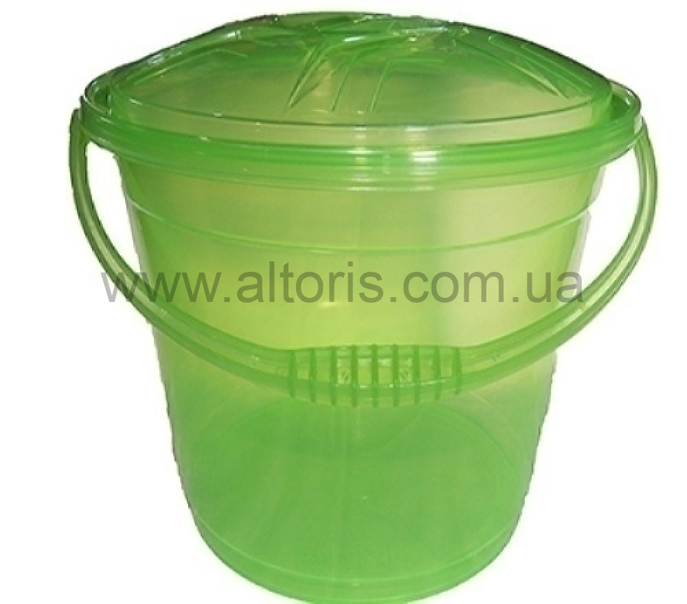 ведро пластмассовое пищевое с кр Элегант R - 10л
