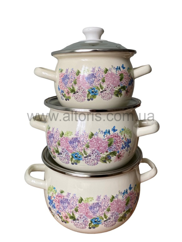 набор посуды №6928 НМ к-ли сфер.1,5/2,5/3,5л - Анабель