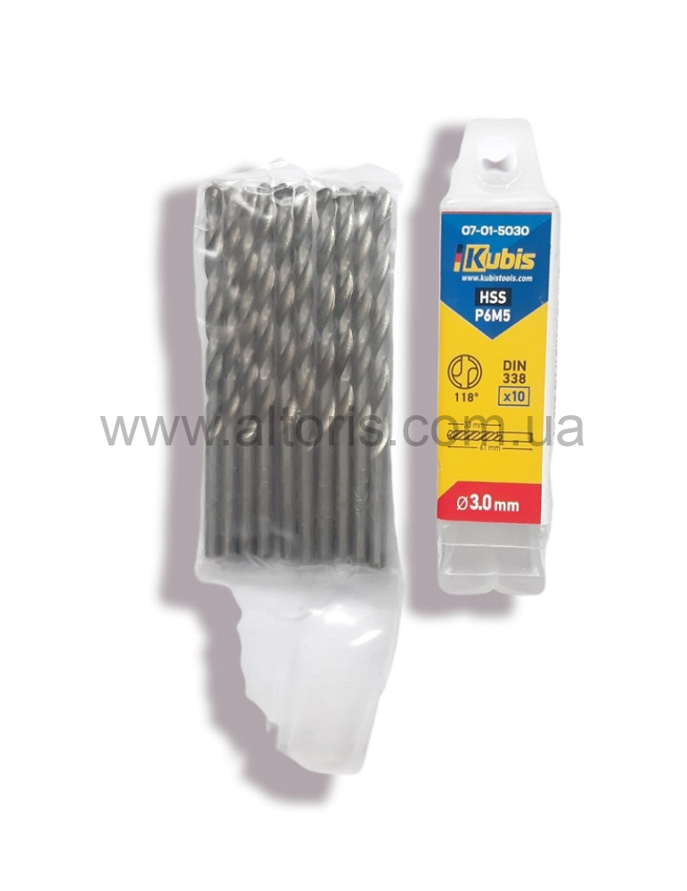 сверло по металлу P6M5 Kubis - 5,0 мм. Kubis( пач. 10 шт)