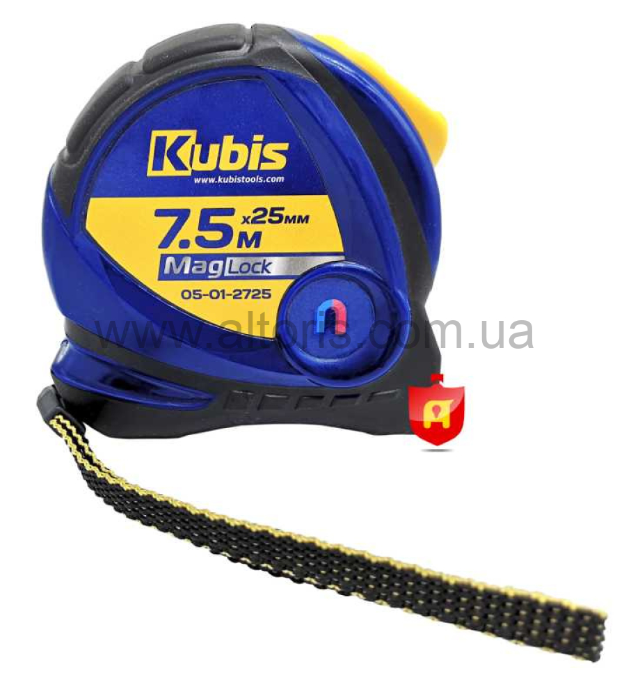 рулетка Kubis  - 5 м*25 мм MagLock, с магнитами