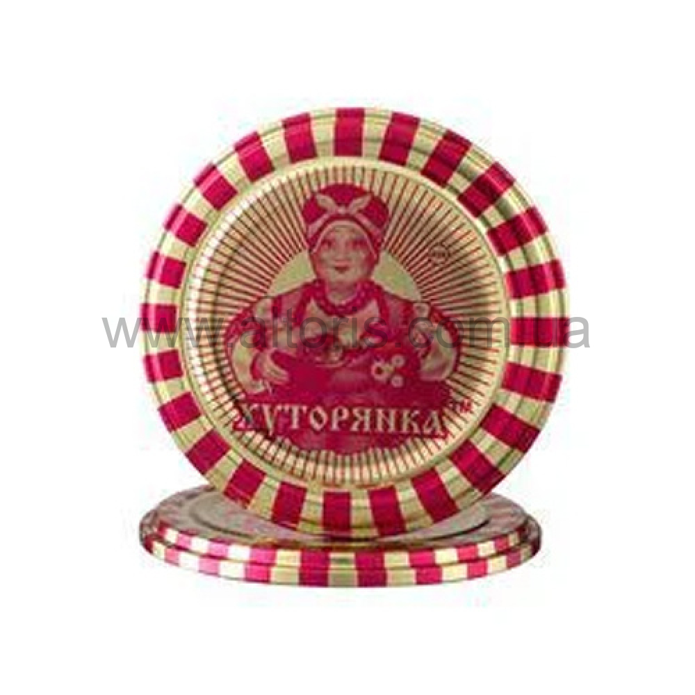 крышка метал. закаточная  Хуторянка - обычная (с рисунком)