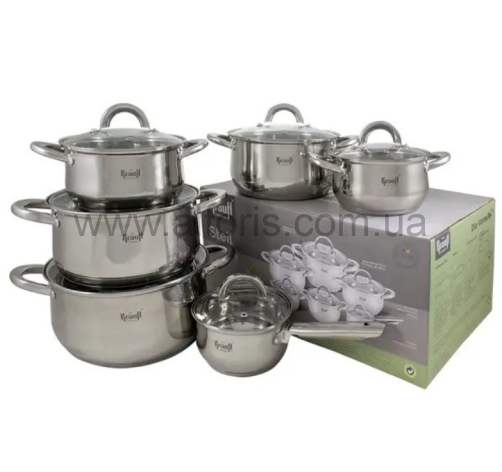 набор посуды Krauff нерж.сталь - 12 предм.арт 26-238-097