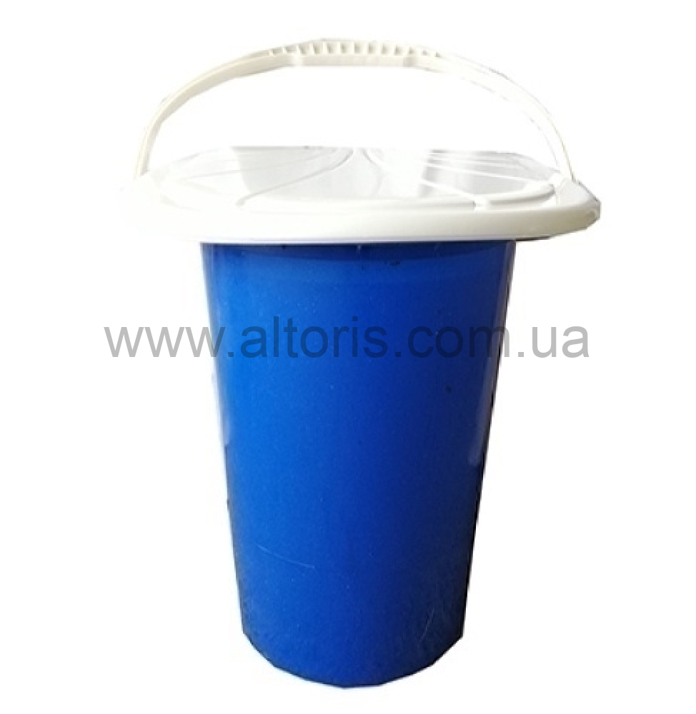 ведро-туалет 17л пластмассовое с крышкой Консенсус - синее
