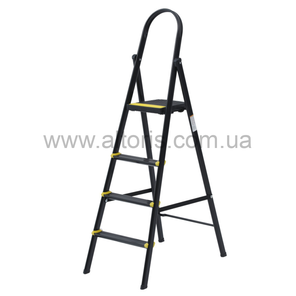стремянка Aloft - 4 ступеньки, усиленная металлическая 150кг SLIM