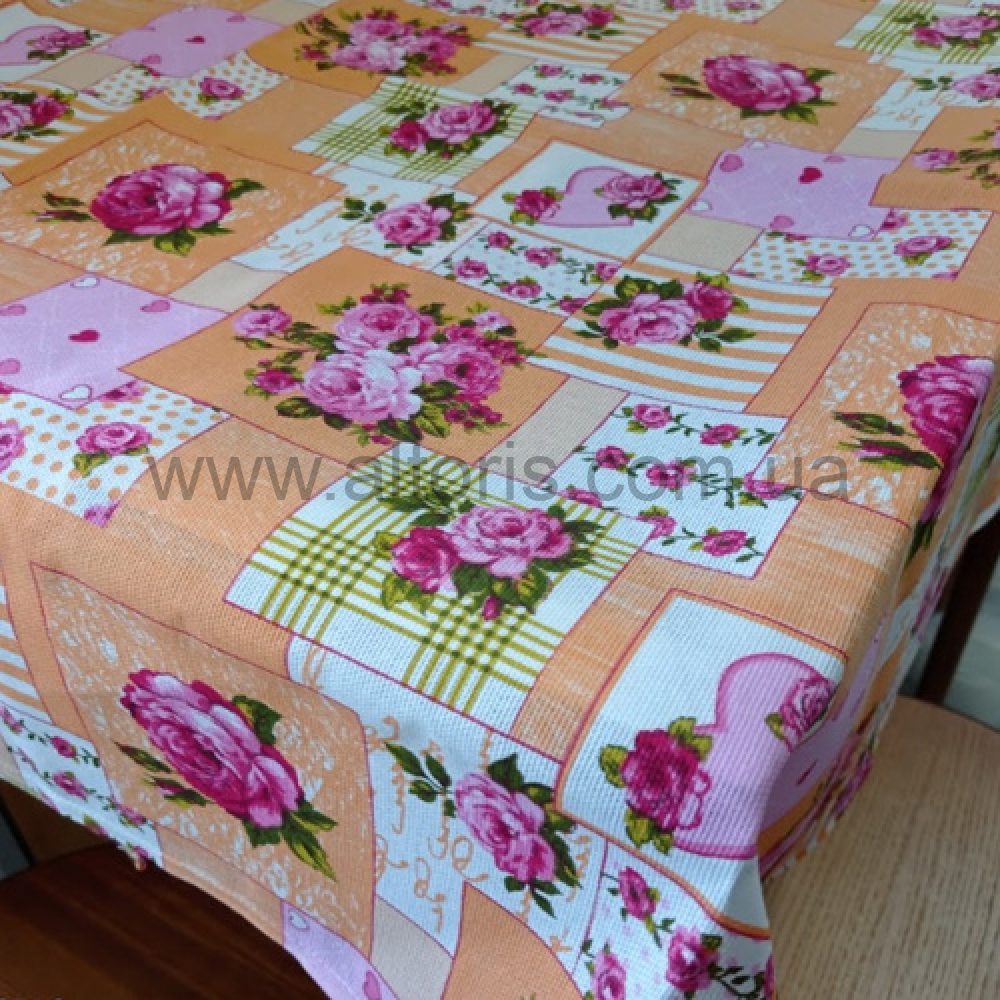 Скатерть Elines Рогожка "Роза" - 120*150