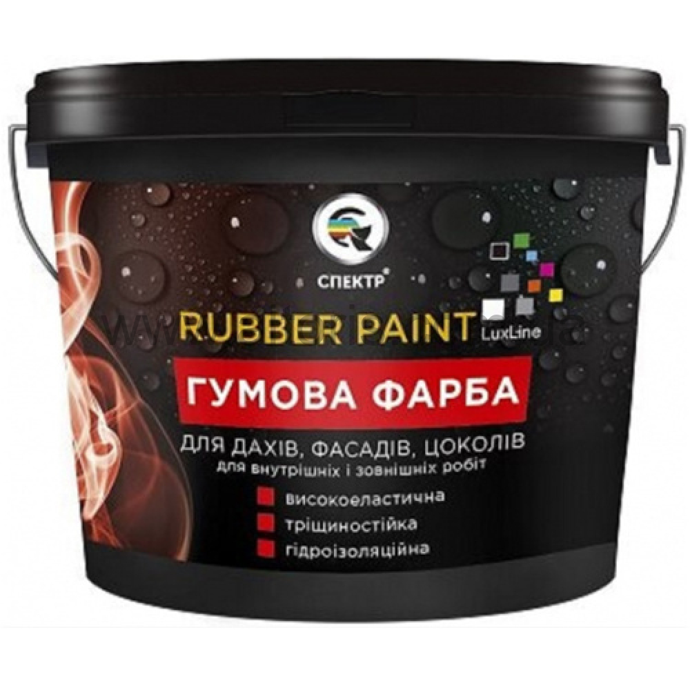 краска резиновая  LuxLine - 3,5 кг красная RAL 3020