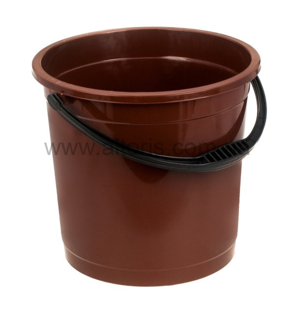 ведро пластмассовое R-Plastic - 15 л коричневое
